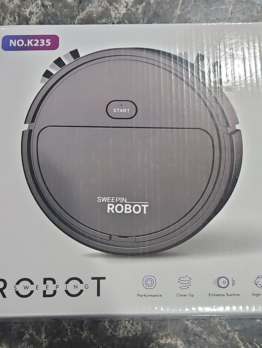 Black Compact Robot Vacuum Cleaner -